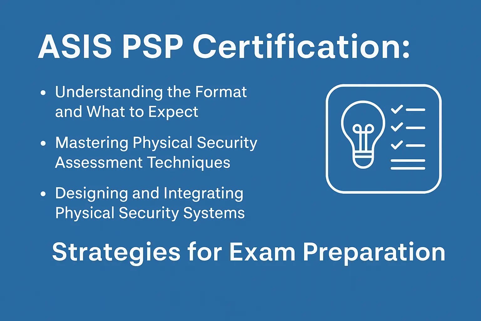 ASIS PSP certifications