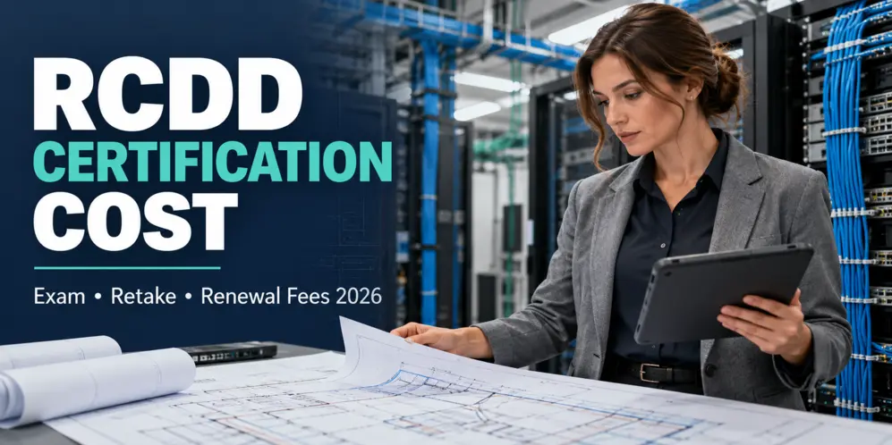 Telecommunication RCDD Certification Cost in 2026: Exam, Retake, and Renewal Fees