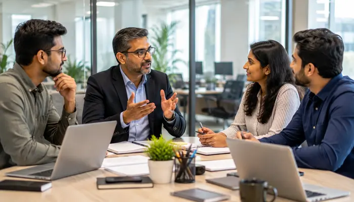 CompTIA Ethical Hacker Pro Certification professional discussing career growth and ethical hacking opportunities with a senior mentor.