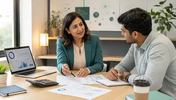 CPMAI AI and ML Project Management candidate discussing certification examination costs with an experienced AI instructor.