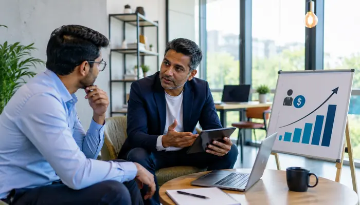 Professional discussing average salary after AWS Certified Solutions Architect – Professional Certification with a senior career mentor.
