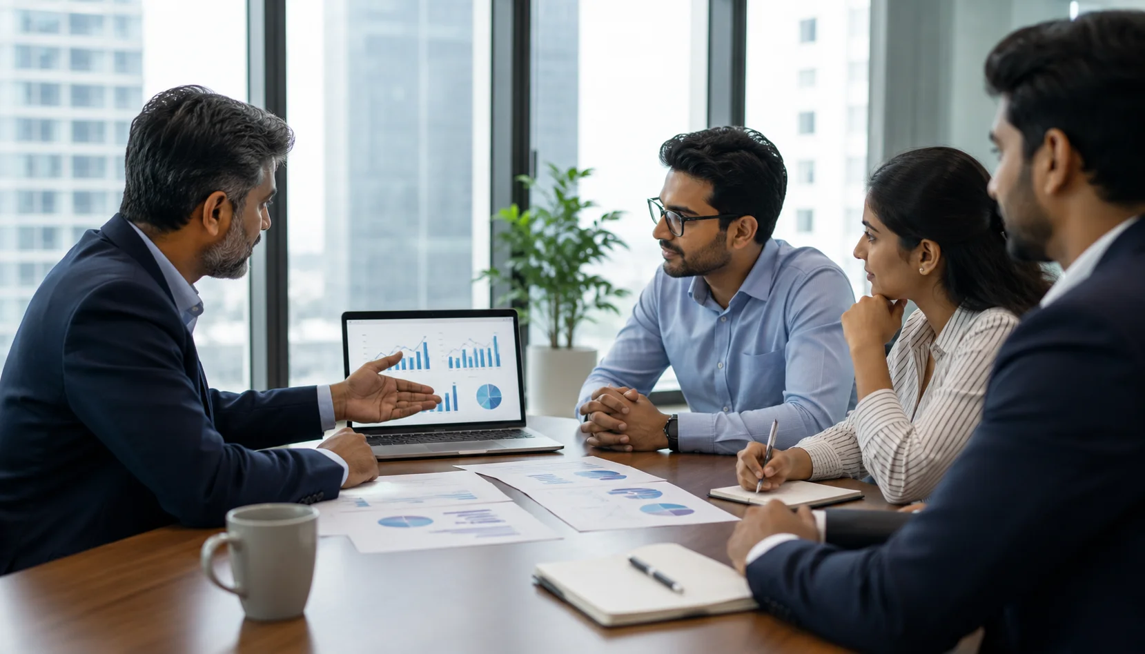 Professional discussing average salary after Professional Scrum Master II Certification with a senior mentor during an online session.
