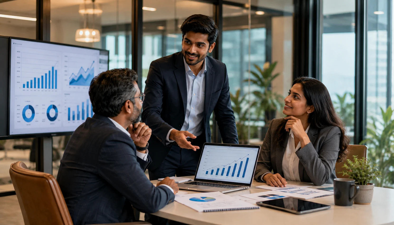 Professional discussing average salary after Salesforce Certified AI Specialist Certification with a senior mentor during an online session.