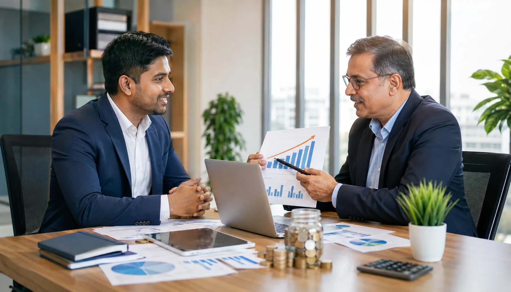 Professional discussing average salary after SAFe Agilist Certification with a senior mentor during an online professional career session.