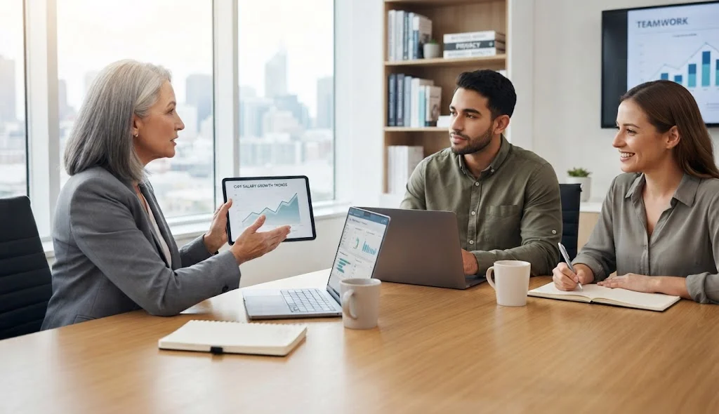 Professional discussing CIPP Certification training with an expert instructor during a live online learning session.